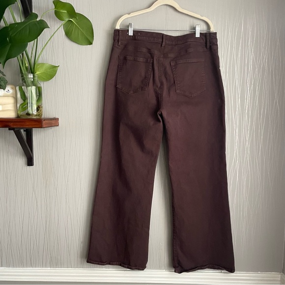 LOFT the Wide Leg Jeans Womens size 12/31 Brown - Picture 6 of 9